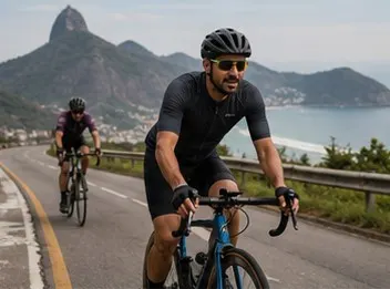 Fotografia ilustrativa de ciclismo e triathlon
